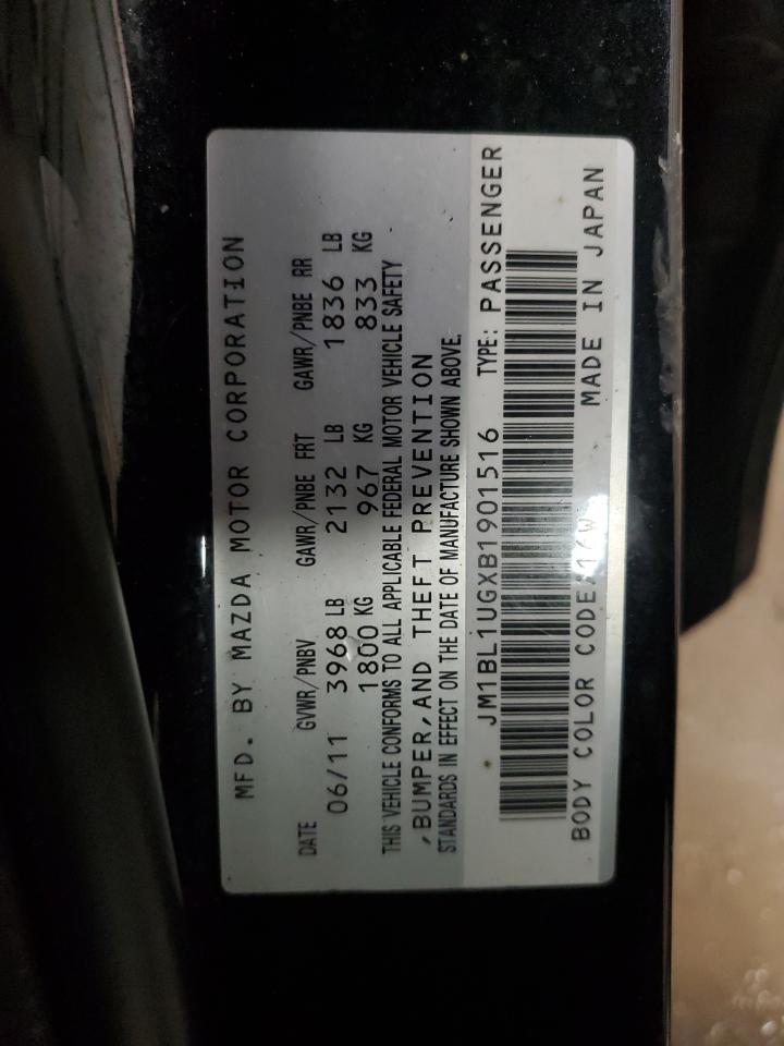 2011 Mazda 3 VIN JM1BL1UGXB1901516 Copart auction photo, front end damage thumbnail 15