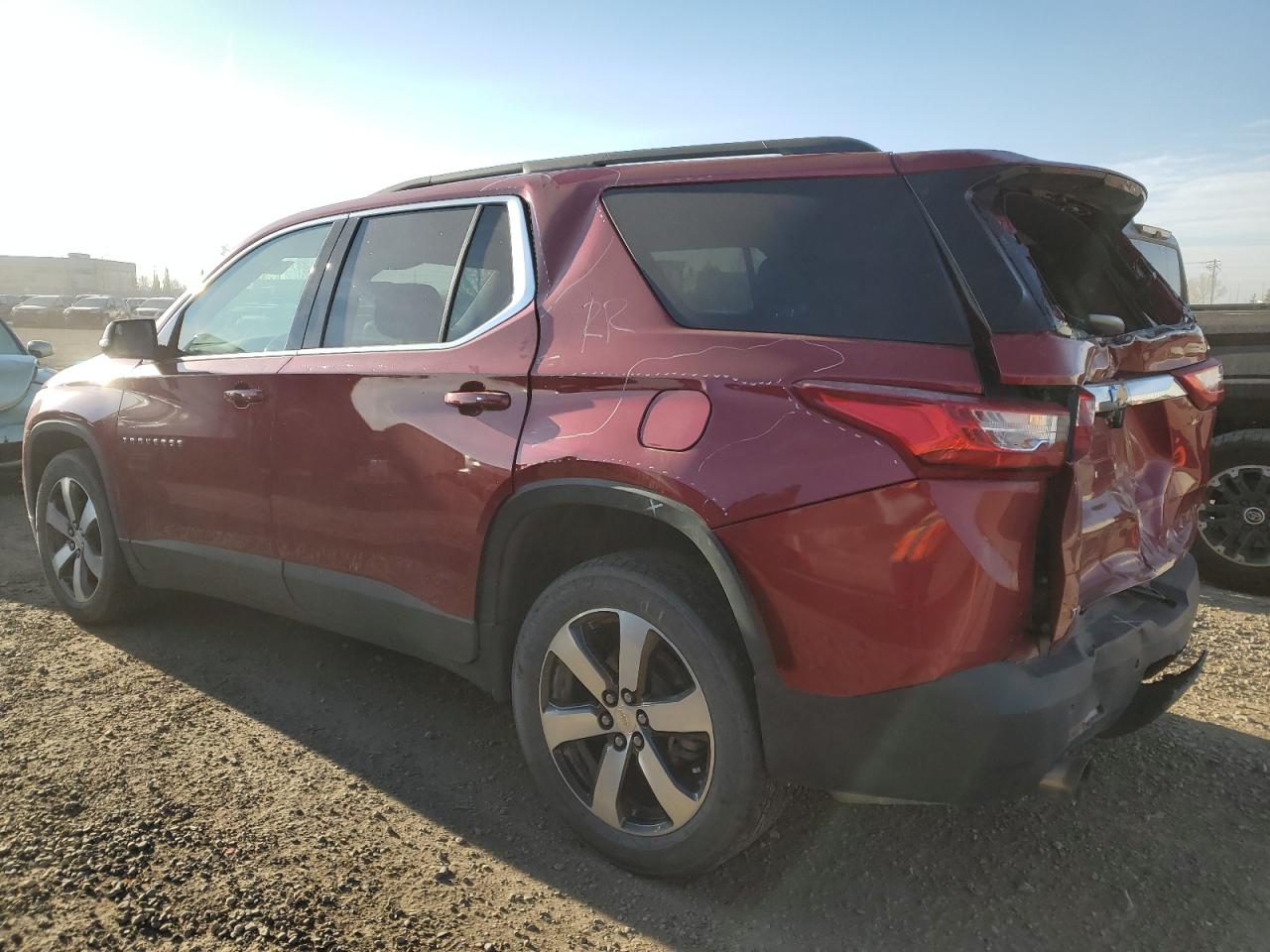 2020 Chevrolet Traverse VIN 1GNEVHKWXLJ219139 Copart auction photo, rear end / side damage thumbnail 2