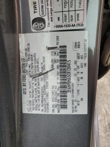 2012 Ford Fusion VIN 3FAHP0HA5CR120415 Copart auction photo, front end damage thumbnail 12