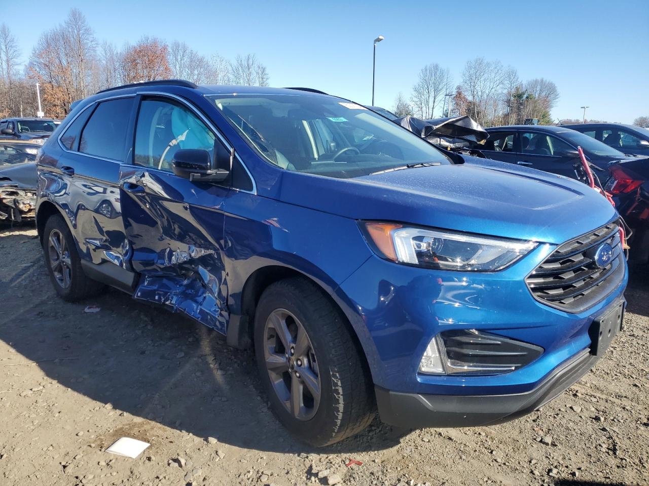 2022 Ford Edge VIN 2FMPK4J96NBA84002 Copart auction photo, side / minor dent/scratches damage thumbnail 4