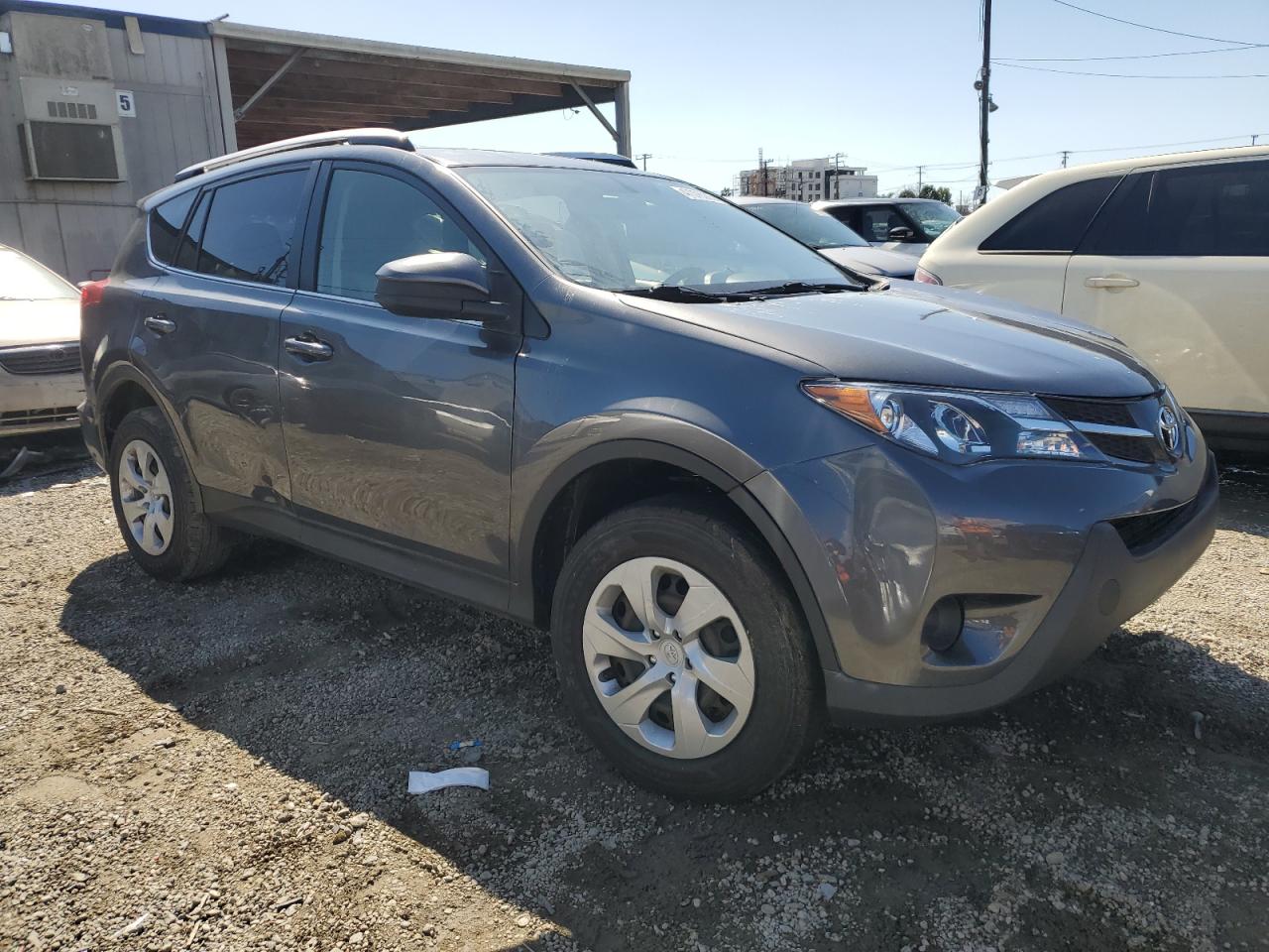 2015 Toyota RAV 4 VIN JTMZFREV3FJ035049 Copart auction photo, side / front end damage thumbnail 4