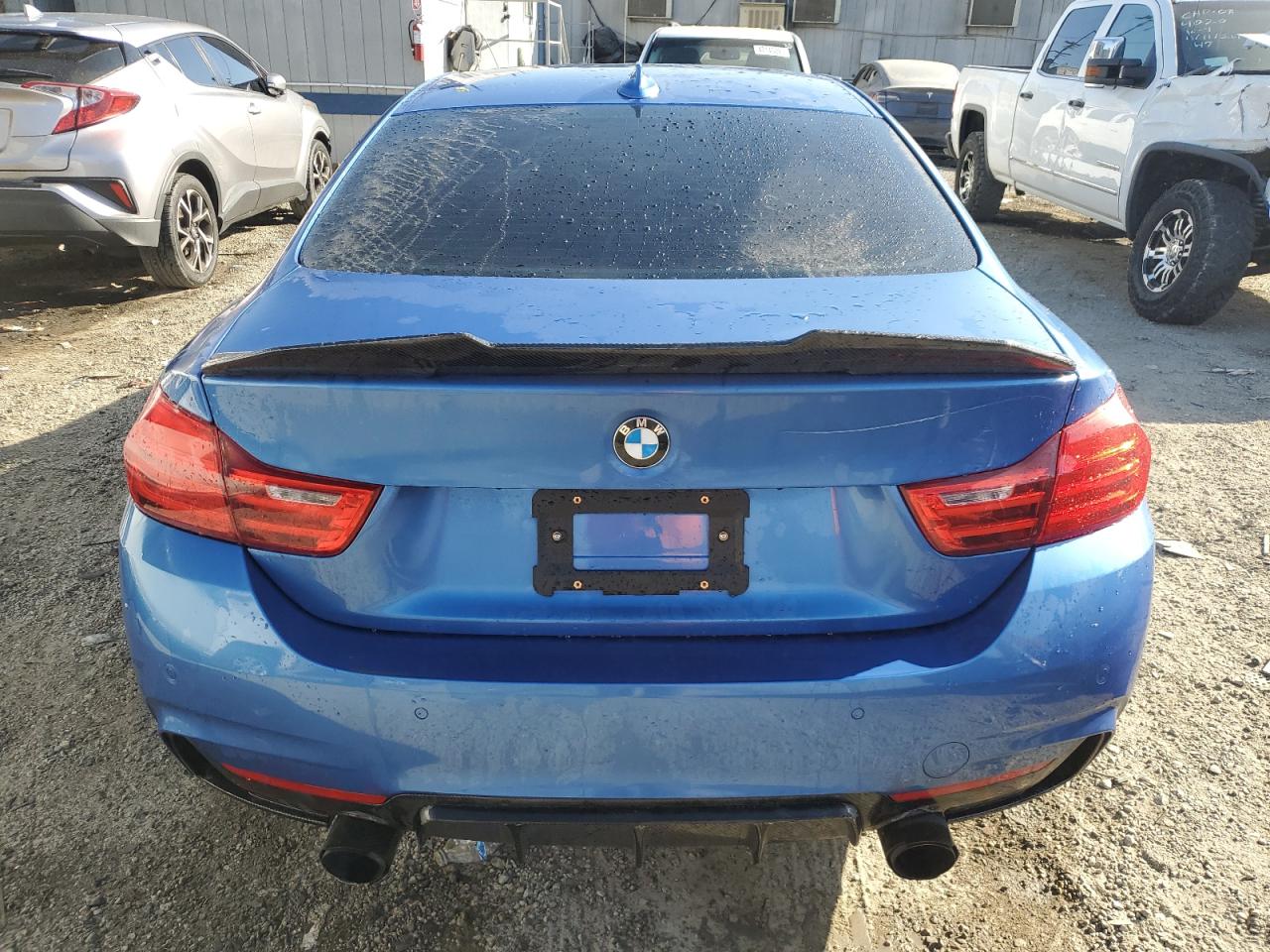 2014 BMW 4er VIN WBA3N7C56EF718698 Copart auction photo, side / front end damage thumbnail 6