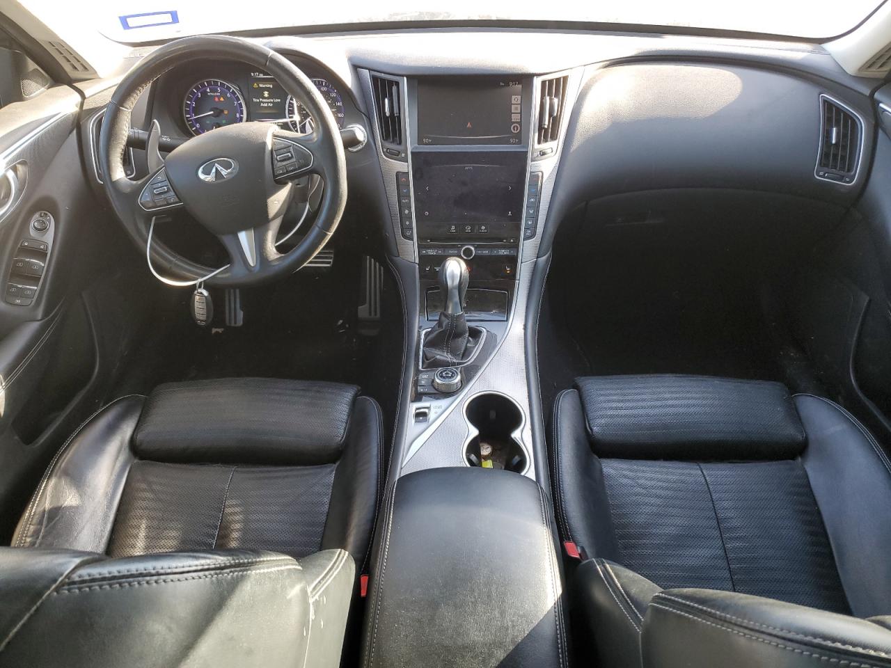 2015 Infiniti Q50 VIN JN1BV7AP9FM350293 Copart auction photo, front end / side damage thumbnail 8