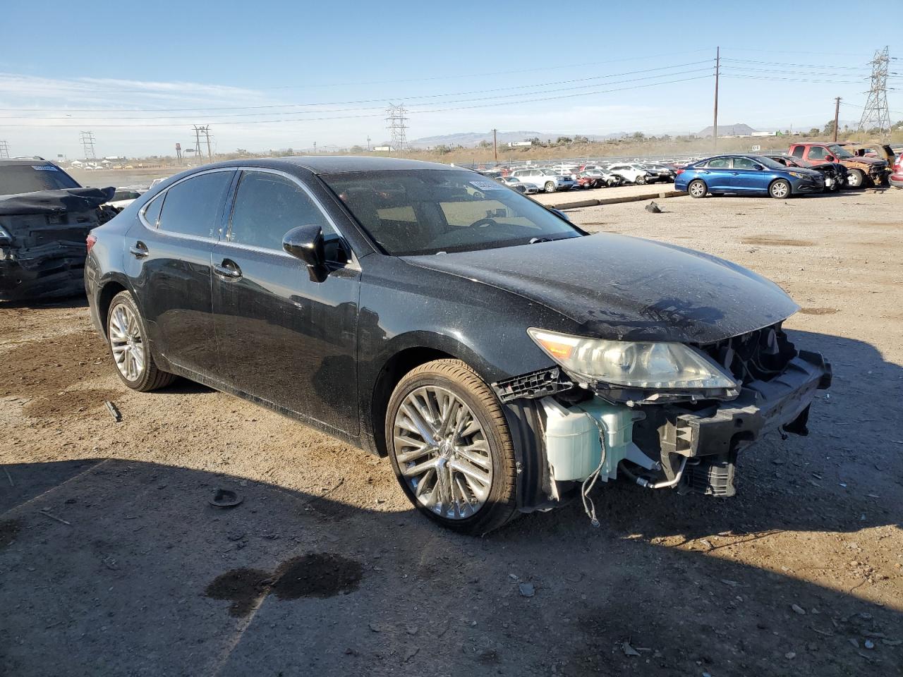 2013 Lexus ES VIN JTHBK1GG1D2054590 Copart auction photo, undercarriage / front end damage thumbnail 4
