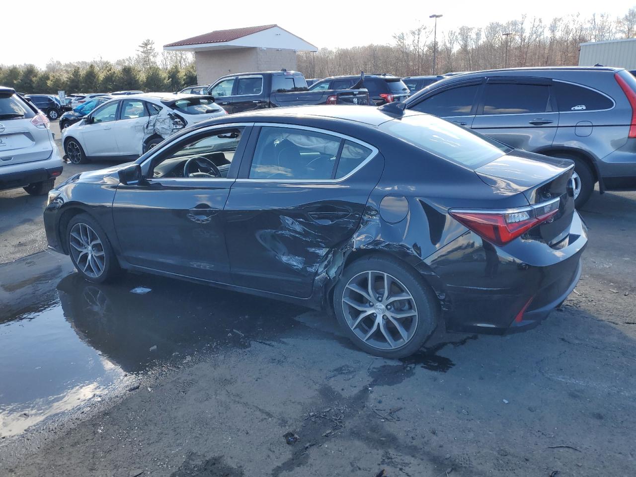 2021 Acura ILX VIN 19UDE2F77MA001540 Copart auction photo, side / rear end damage thumbnail 2