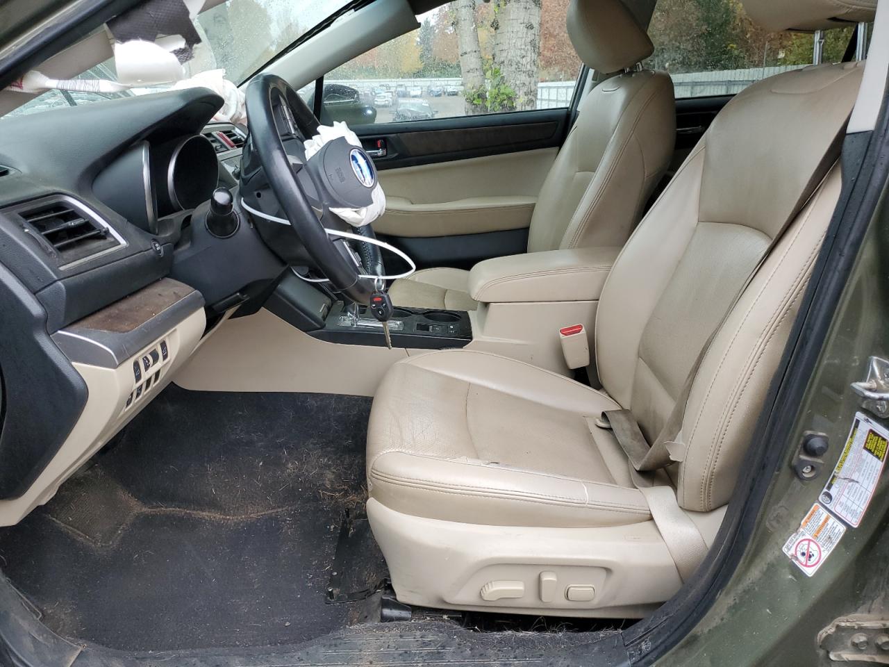 2015 Subaru Outback VIN 4S4BSAJC3F3272336 Copart auction photo, front end / side damage thumbnail 7