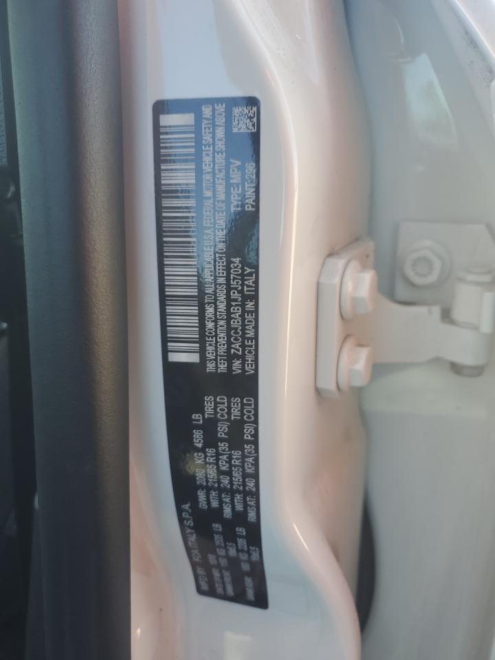 2018 Jeep Renegade VIN ZACCJBAB1JPJ57034 Copart auction photo, side / minor dent/scratches damage thumbnail 12