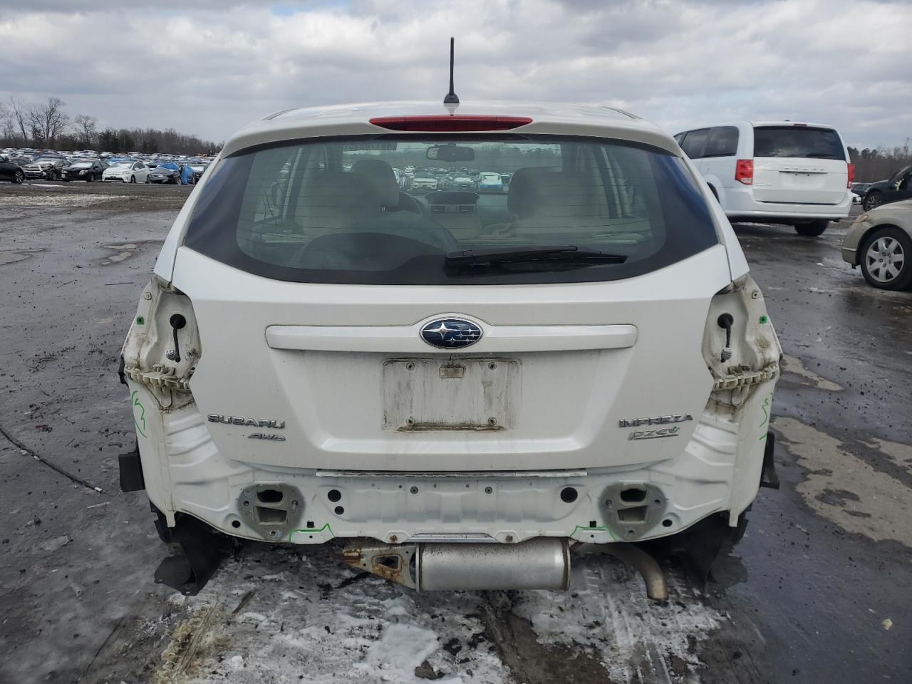 2012 Subaru Impreza VIN JF1GPAC69CH223875 Copart auction photo, front end / rear end damage thumbnail 6