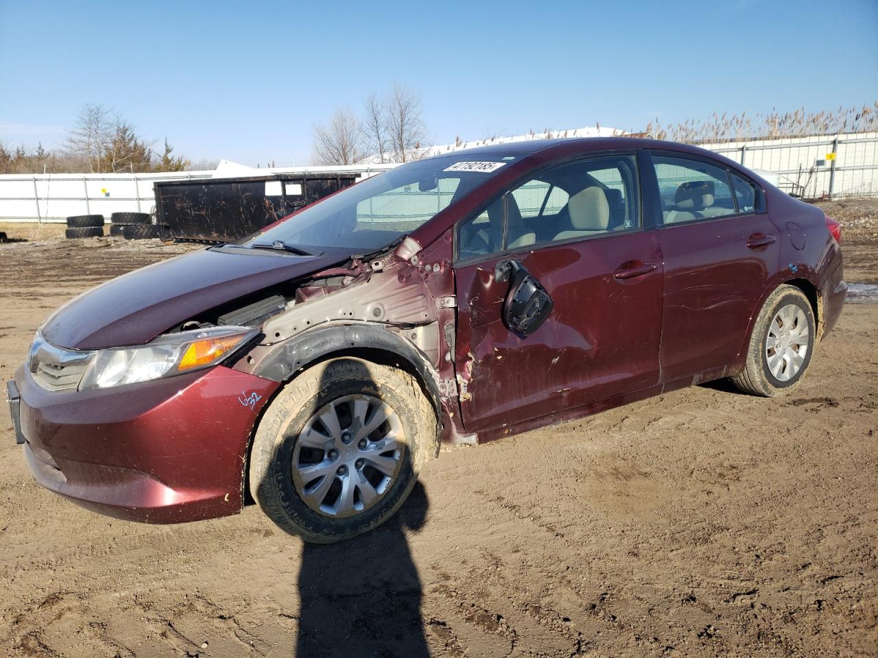 2012 Honda Civic VIN 19XFB2F51CE078608