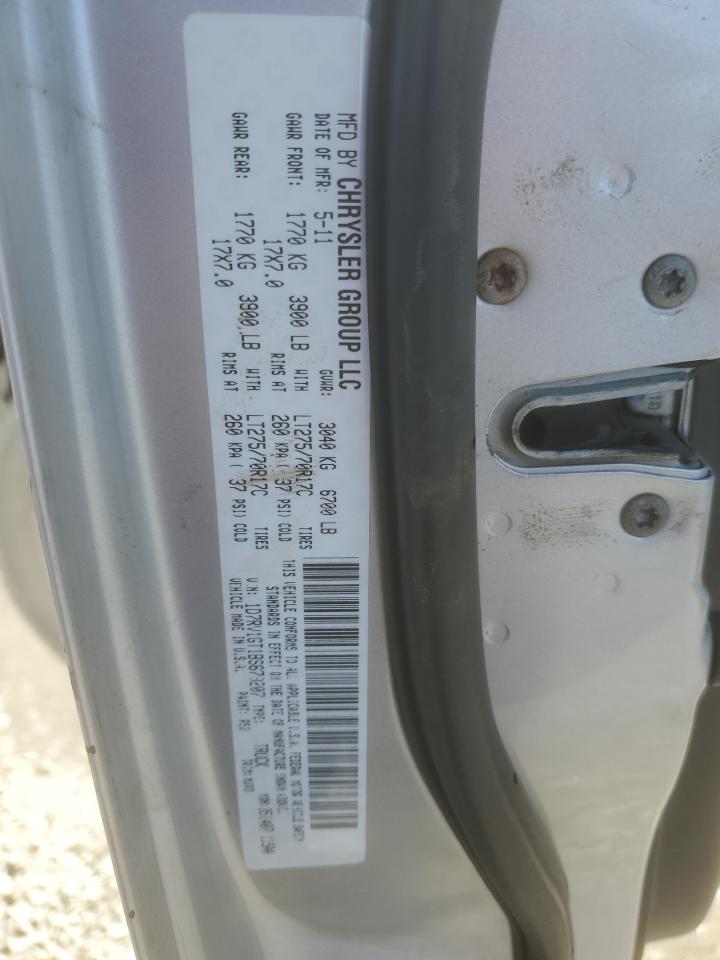 2011 Dodge RAM VIN 1D7RV1GT1BS679207 Copart auction photo, front end damage thumbnail 12