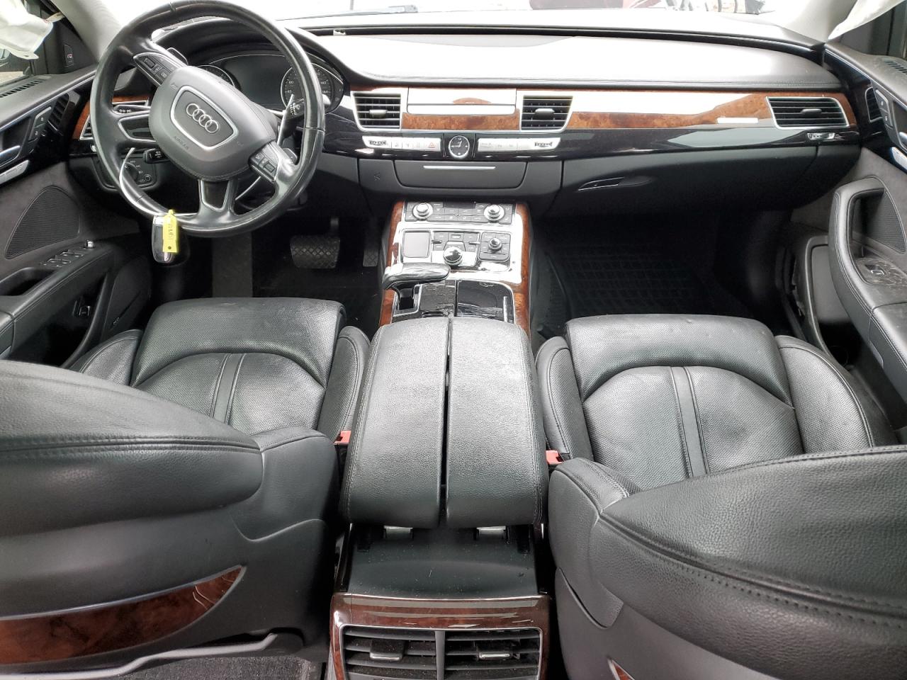 2014 Audi A8 VIN WAURGAFD1EN003340 Copart auction photo, side / rear end damage thumbnail 8