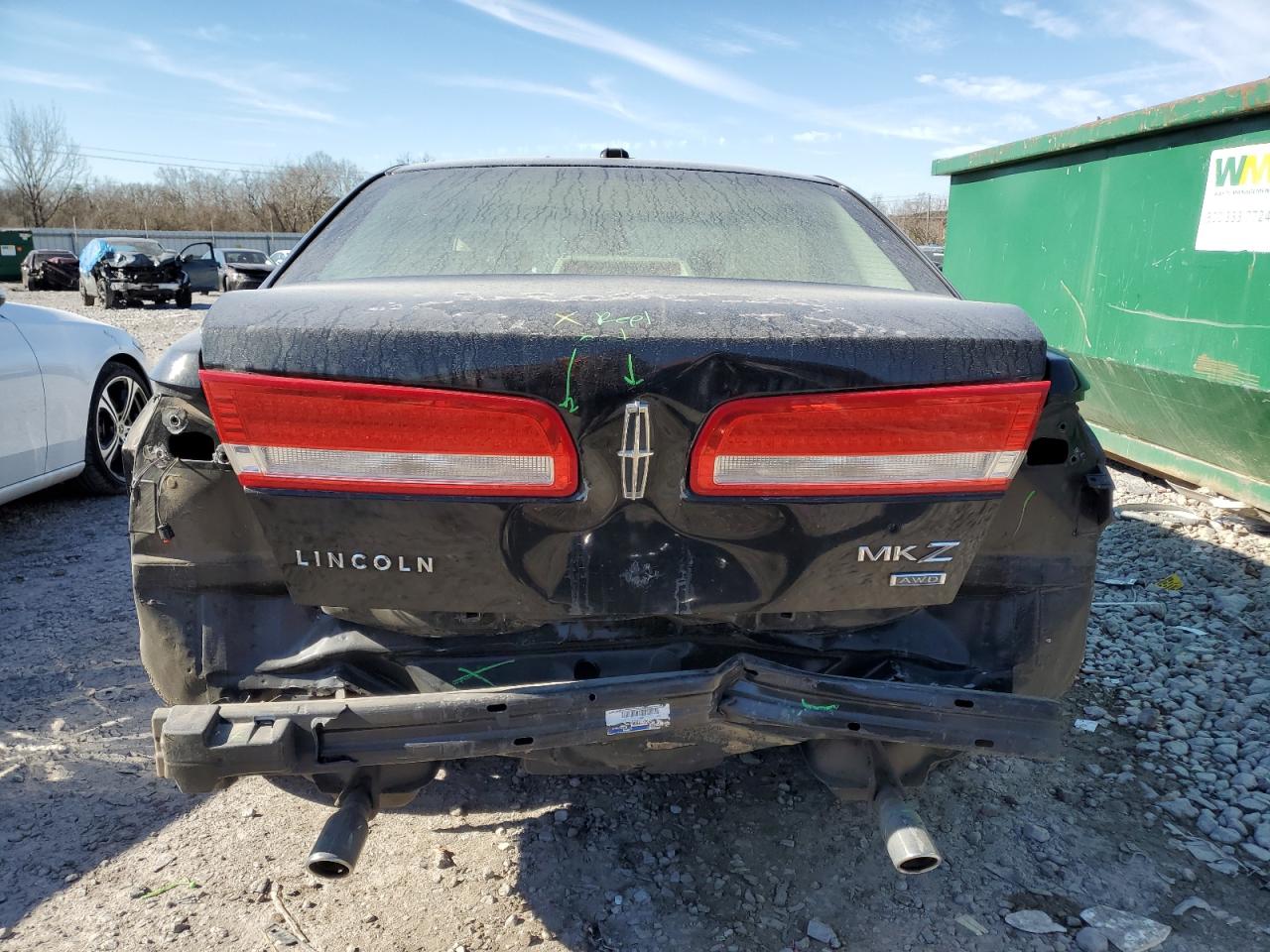 2012 Lincoln MKZ VIN 3LNHL2JC2CR831207 Copart auction photo, rear end damage thumbnail 6