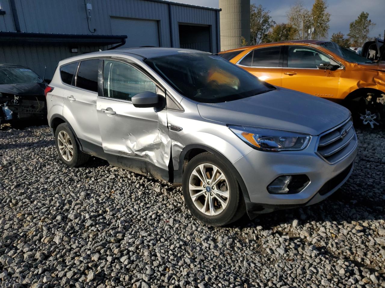 2019 Ford Escape VIN 1FMCU9G94KUB33717 Copart auction photo, side / front end damage thumbnail 4