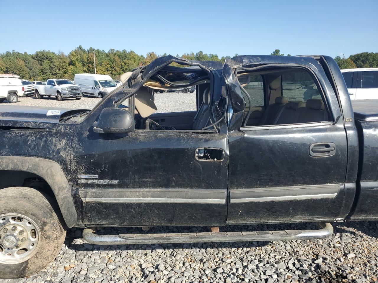 2007 Chevrolet Silverado VIN 1GCHK23DX7F145853 Copart auction photo, top/roof damage thumbnail 7