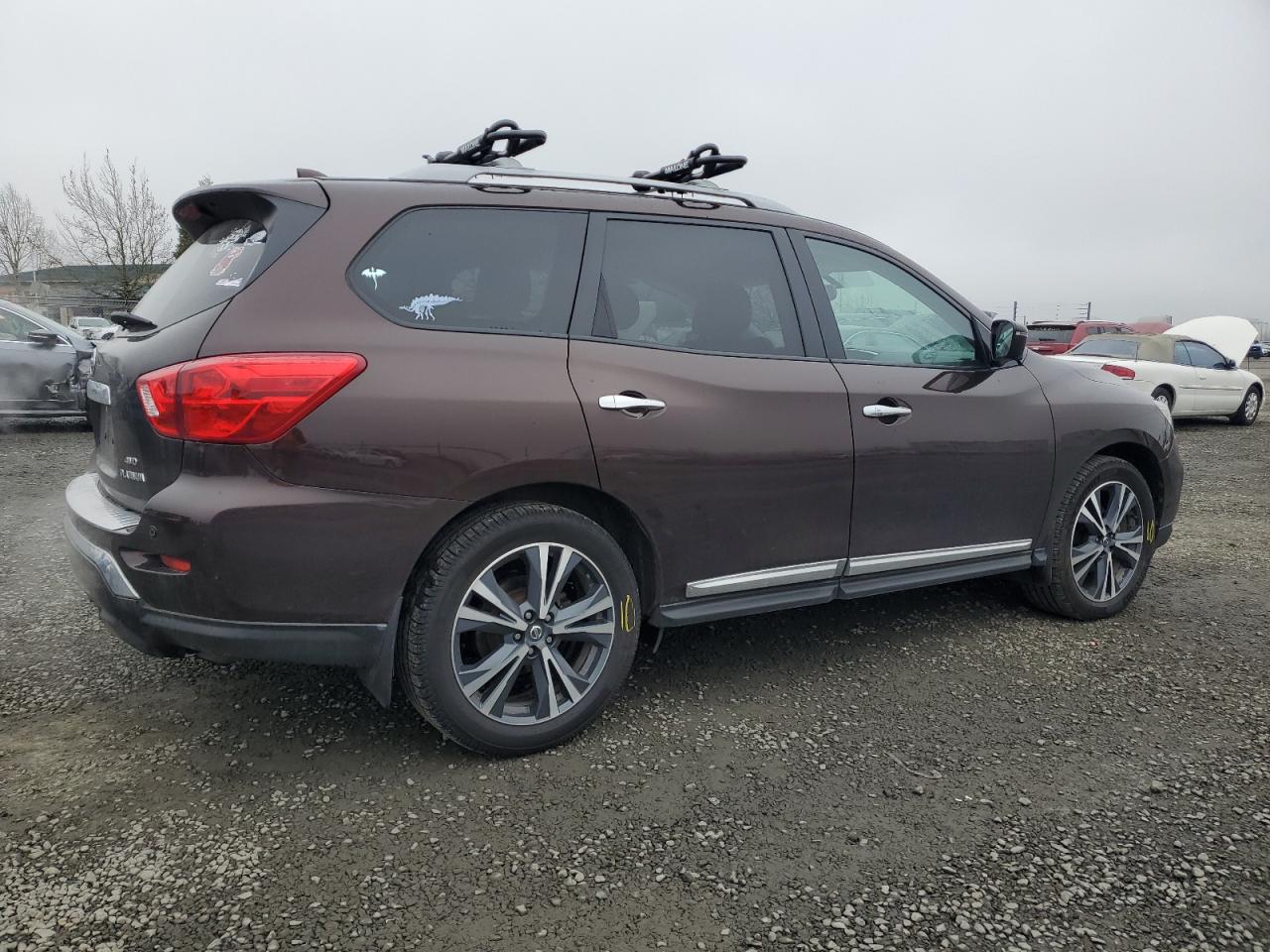 2020 Nissan Pathfinder VIN 5N1DR2DMXLC576886 Copart auction photo, side / front end damage thumbnail 3