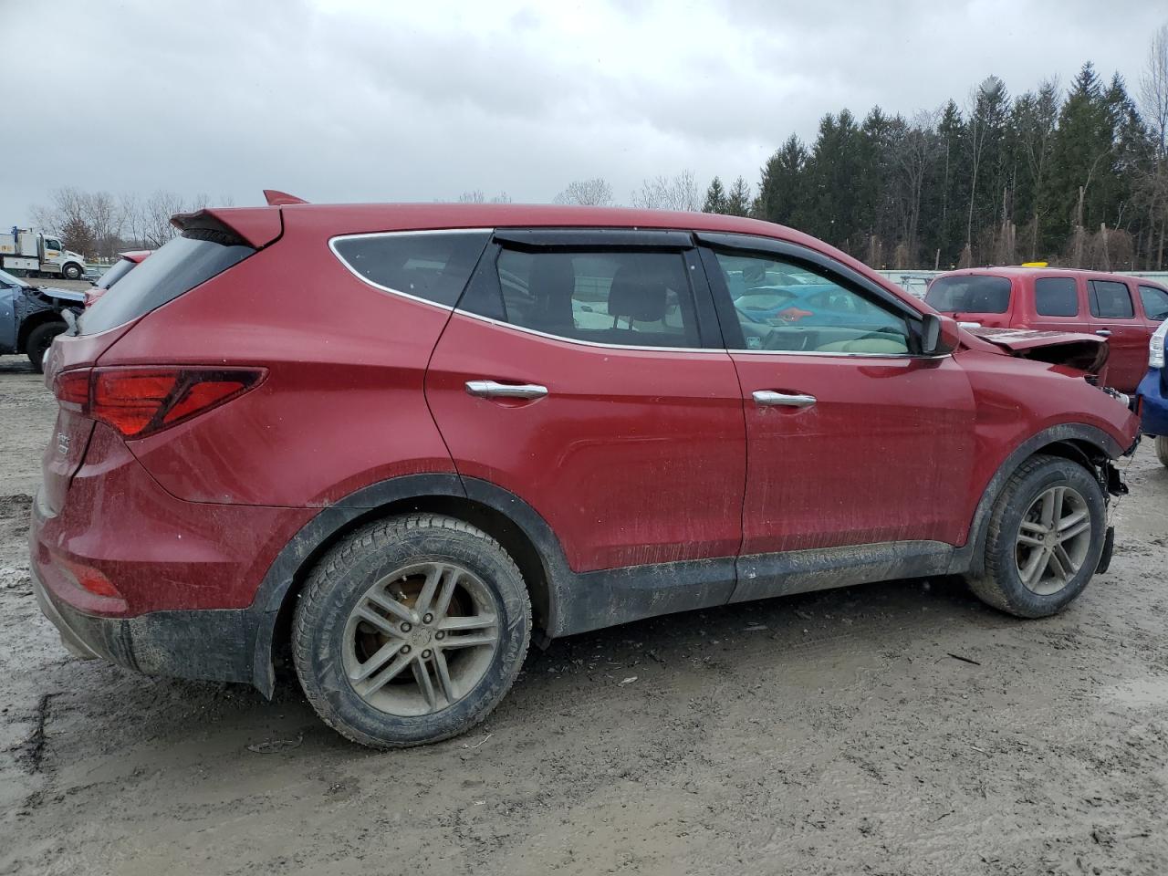 2017 Hyundai Santa Fe VIN 5XYZTDLB3HG478020 Copart auction photo, front end damage thumbnail 3