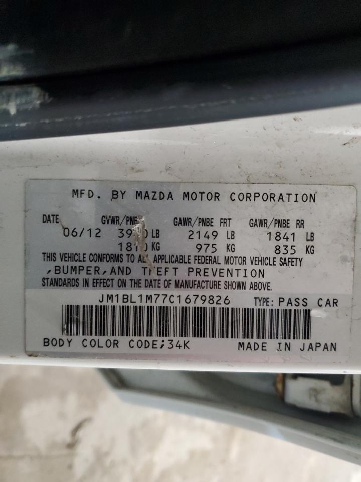 2012 Mazda 3 VIN JM1BL1M77C1679826 Copart auction photo, front end / hail damage thumbnail 12