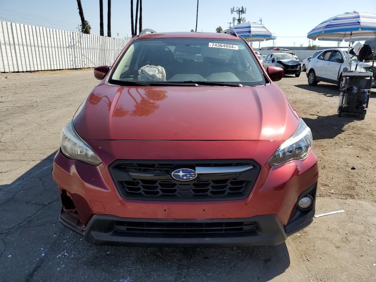 2019 Subaru XV VIN JF2GTACC8KH362424 Copart auction photo, front end / side damage thumbnail 5