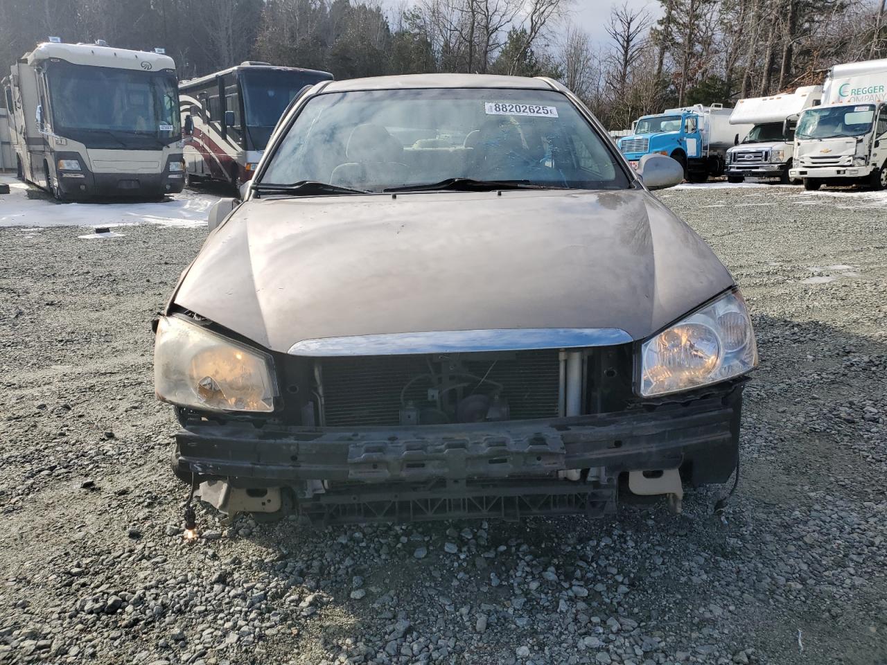 2004 KIA Spectra VIN KNAFE121445056245 Copart auction photo, all over damage thumbnail 5