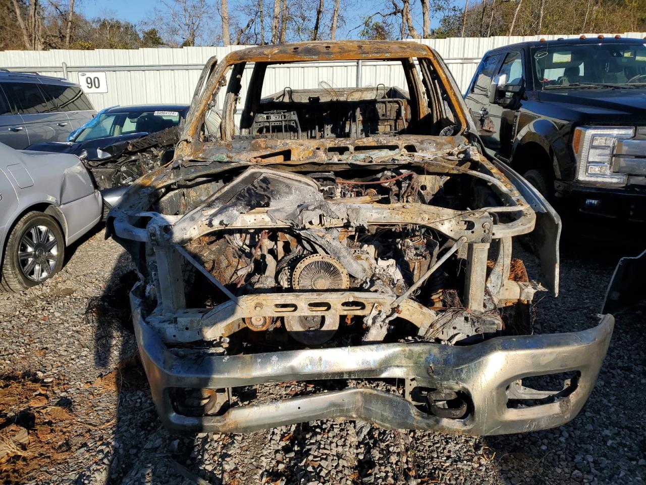 2021 RAM 3500 VIN 3C63RRHL8MG602613 Copart auction photo, burn damage thumbnail 5