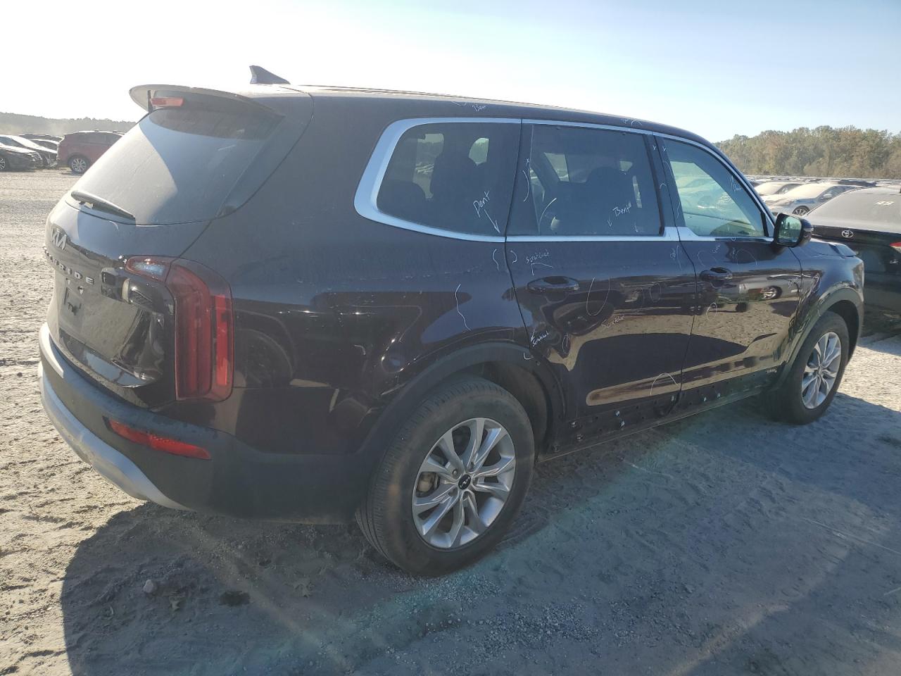 2022 KIA Telluride VIN 5XYP24HC4NG315531 Copart auction photo, top/roof damage thumbnail 3