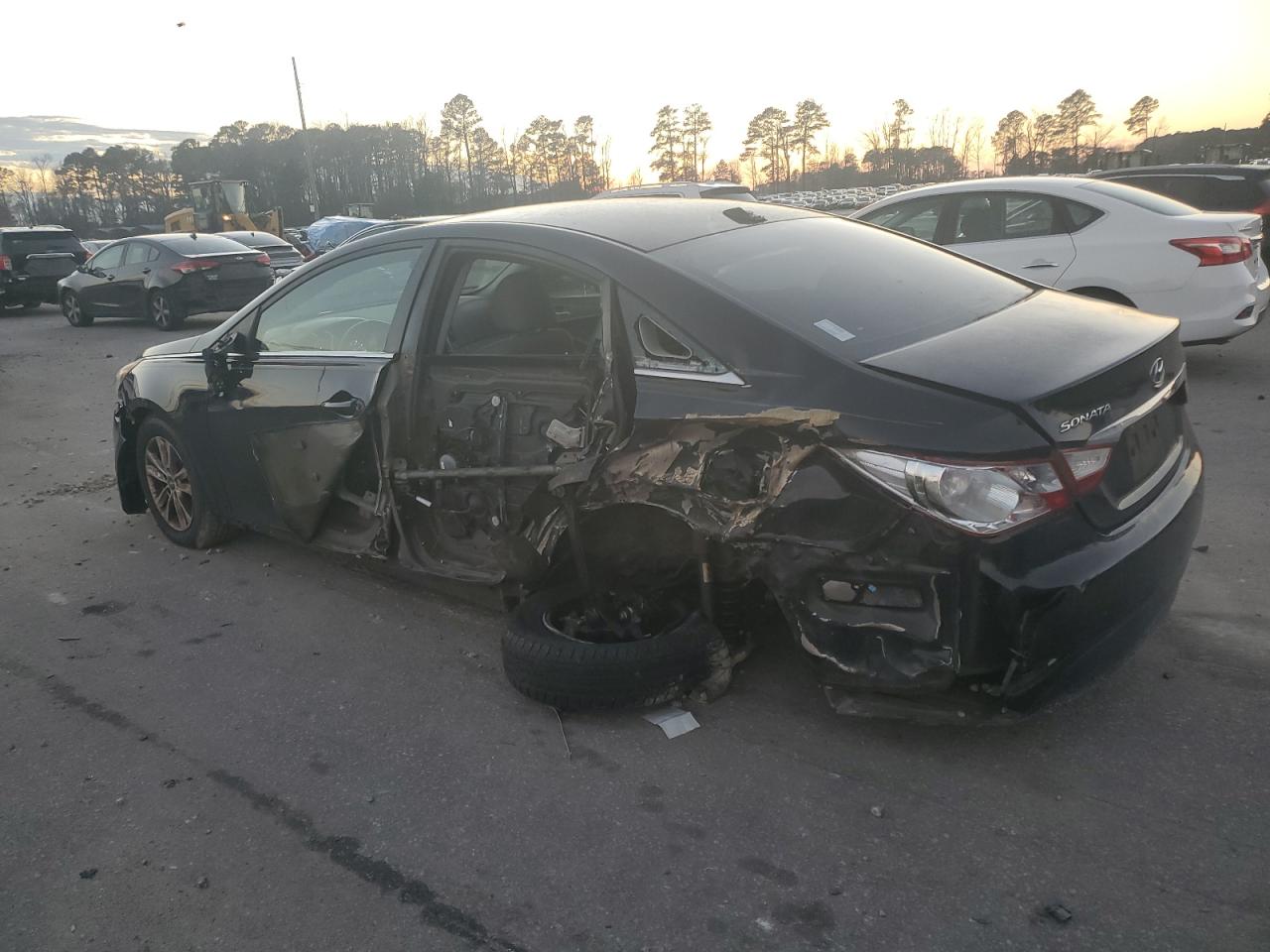 2014 Hyundai Sonata VIN 5NPEB4AC2EH860718 Copart auction photo, all over / undercarriage damage thumbnail 2