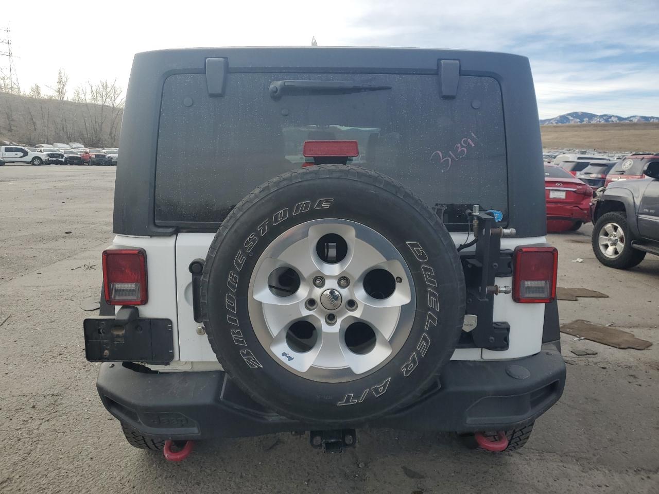 2015 Jeep Wrangler VIN 1C4BJWFG1FL587555 Copart auction photo, rear end damage thumbnail 6