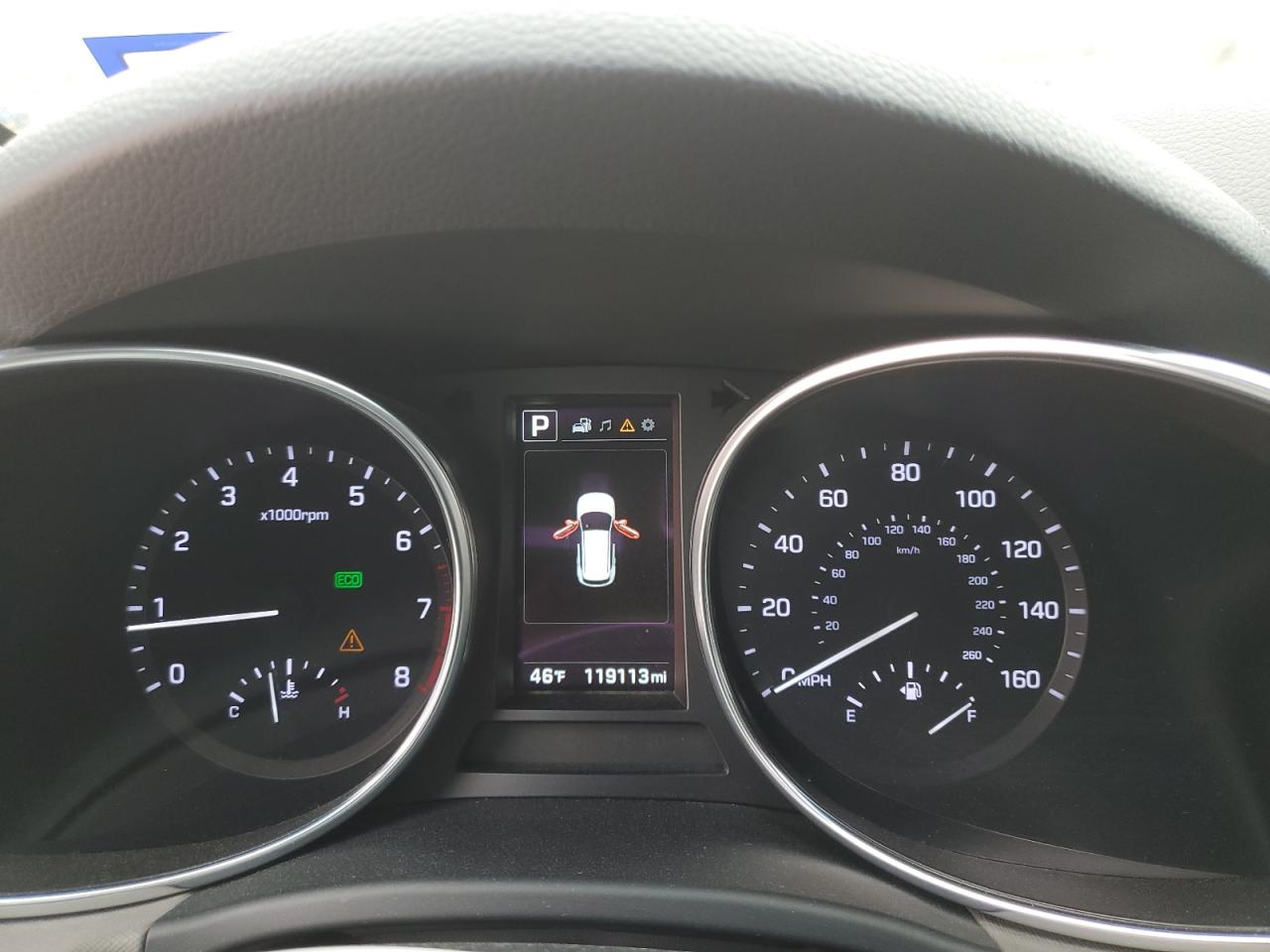 2017 Hyundai Santa Fe VIN 5XYZU4LA8HG467065 Copart auction photo, front end / side damage thumbnail 9