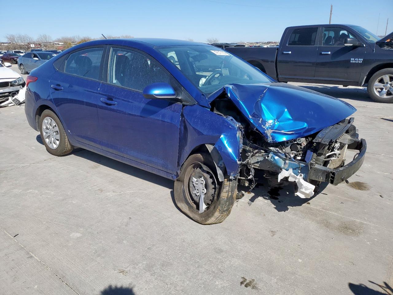 2021 Hyundai Accent VIN 3KPC24A64ME129115 Copart auction photo, front end / rear end damage thumbnail 4