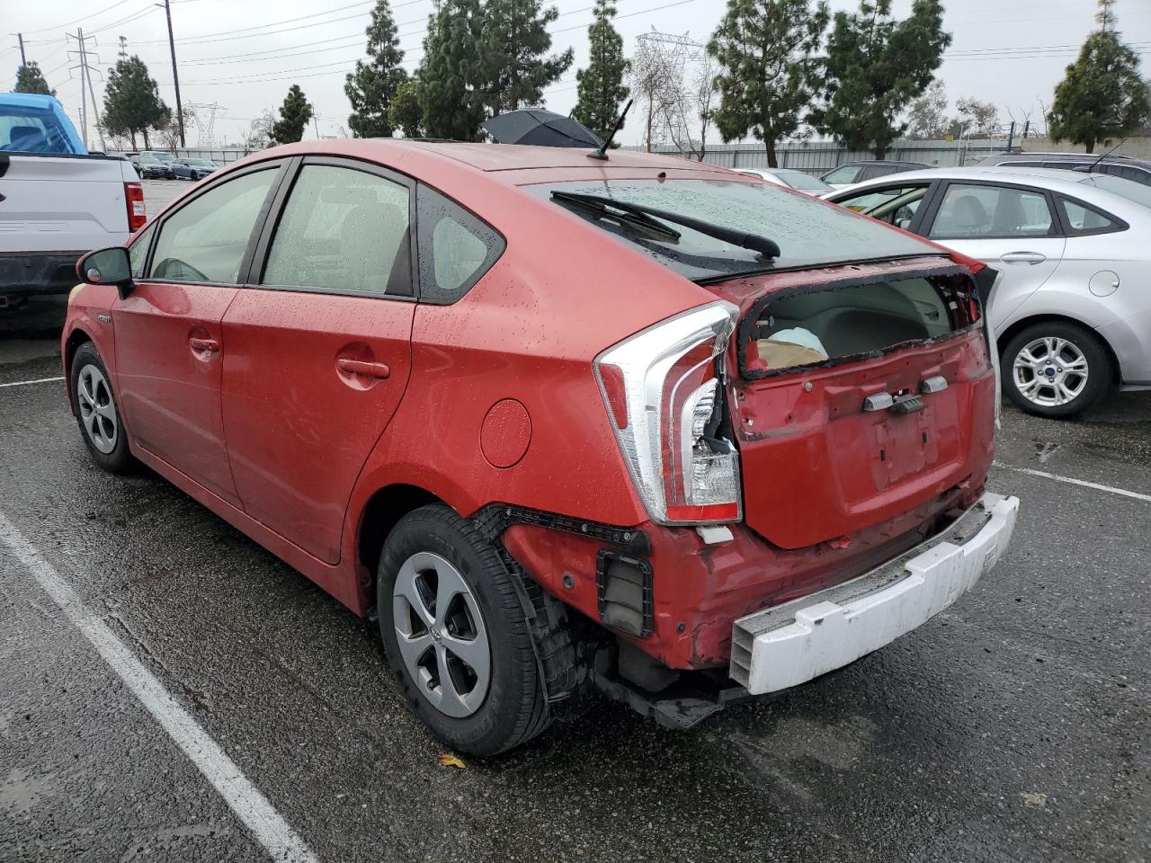 2012 Toyota Prius VIN JTDKN3DUXC1615131 Copart auction photo, rear end damage thumbnail 2