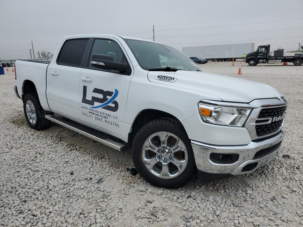 2022 RAM 1500 VIN 1C6RREFT0NN464158 Copart auction photo, side / front end damage thumbnail 4