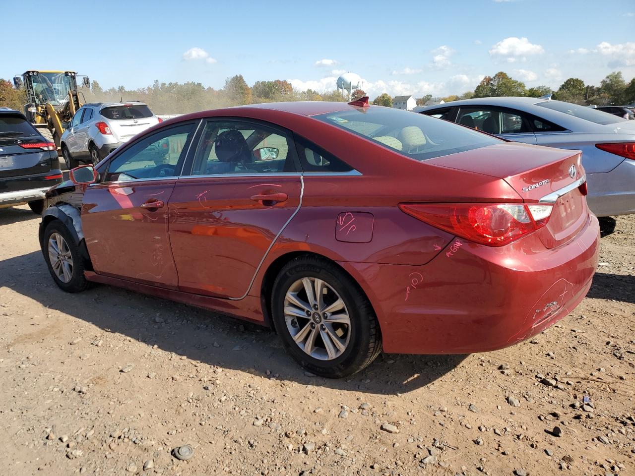 2013 Hyundai Sonata VIN 5NPEB4AC1DH741329 Copart auction photo, front end / side damage thumbnail 2