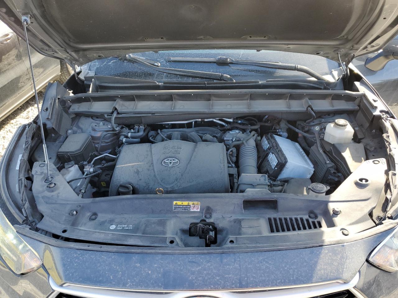 2022 Toyota Highlander VIN 5TDGZRAH2NS546672 Copart auction photo, side / front end damage thumbnail 12