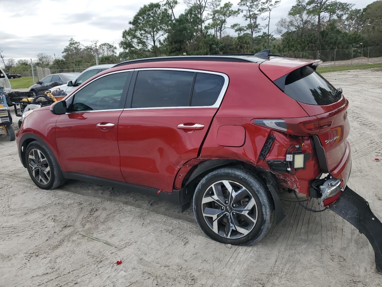 2021 KIA Sportage VIN KNDPN3AC1M7874042 Copart auction photo, rear end / side damage thumbnail 2