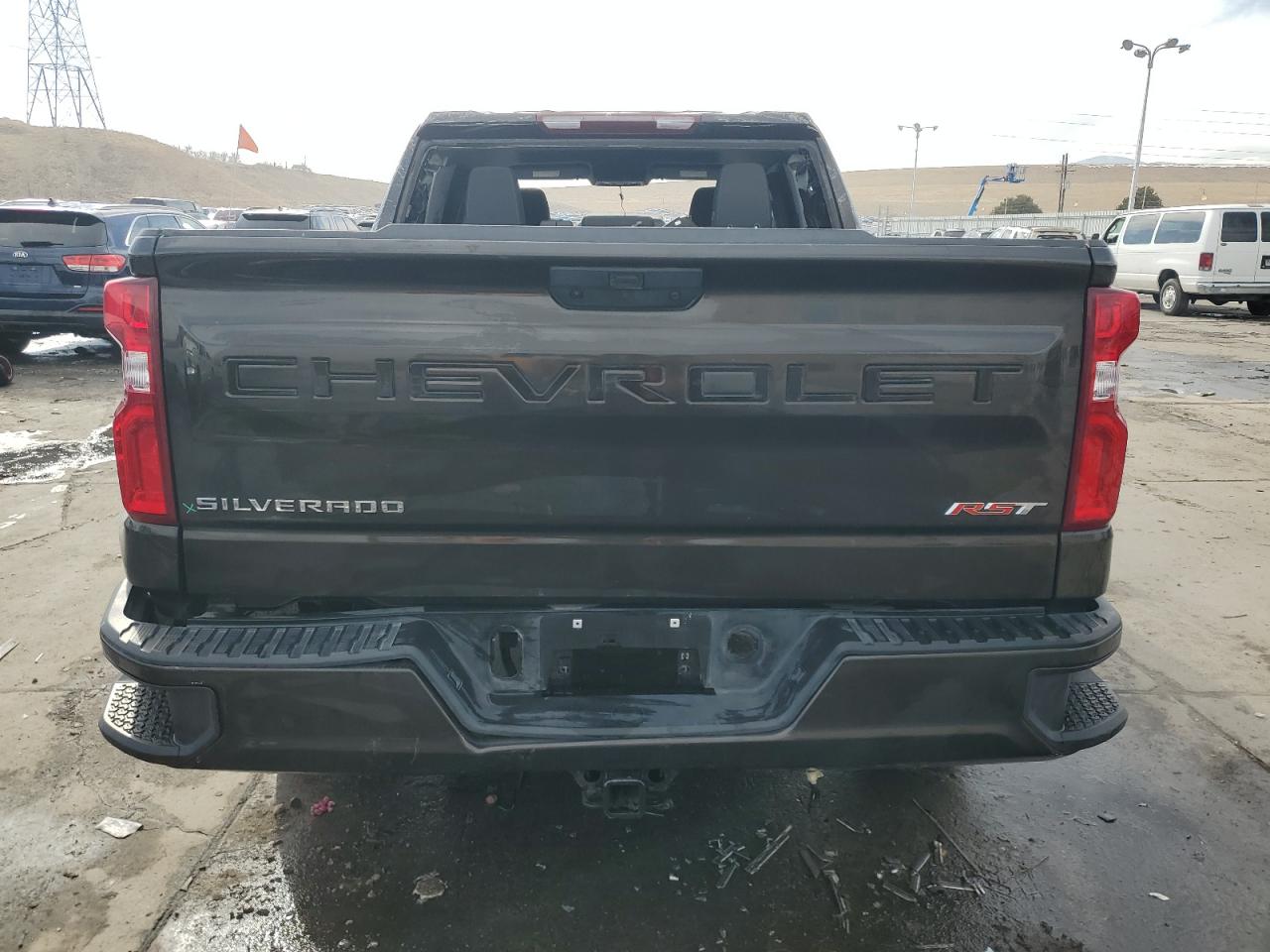 2021 Chevrolet Silverado VIN 1GCPYEEK9MZ358035 Copart auction photo, rear end / hail damage thumbnail 6