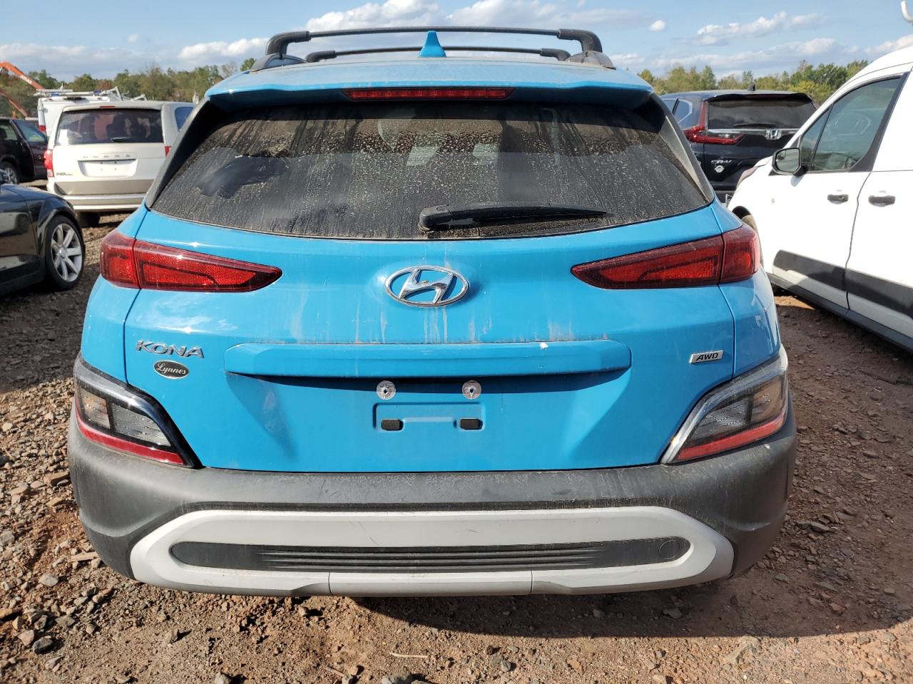 2022 Hyundai Kona VIN KM8K3CAB5NU880349 Copart auction photo, front end damage thumbnail 6