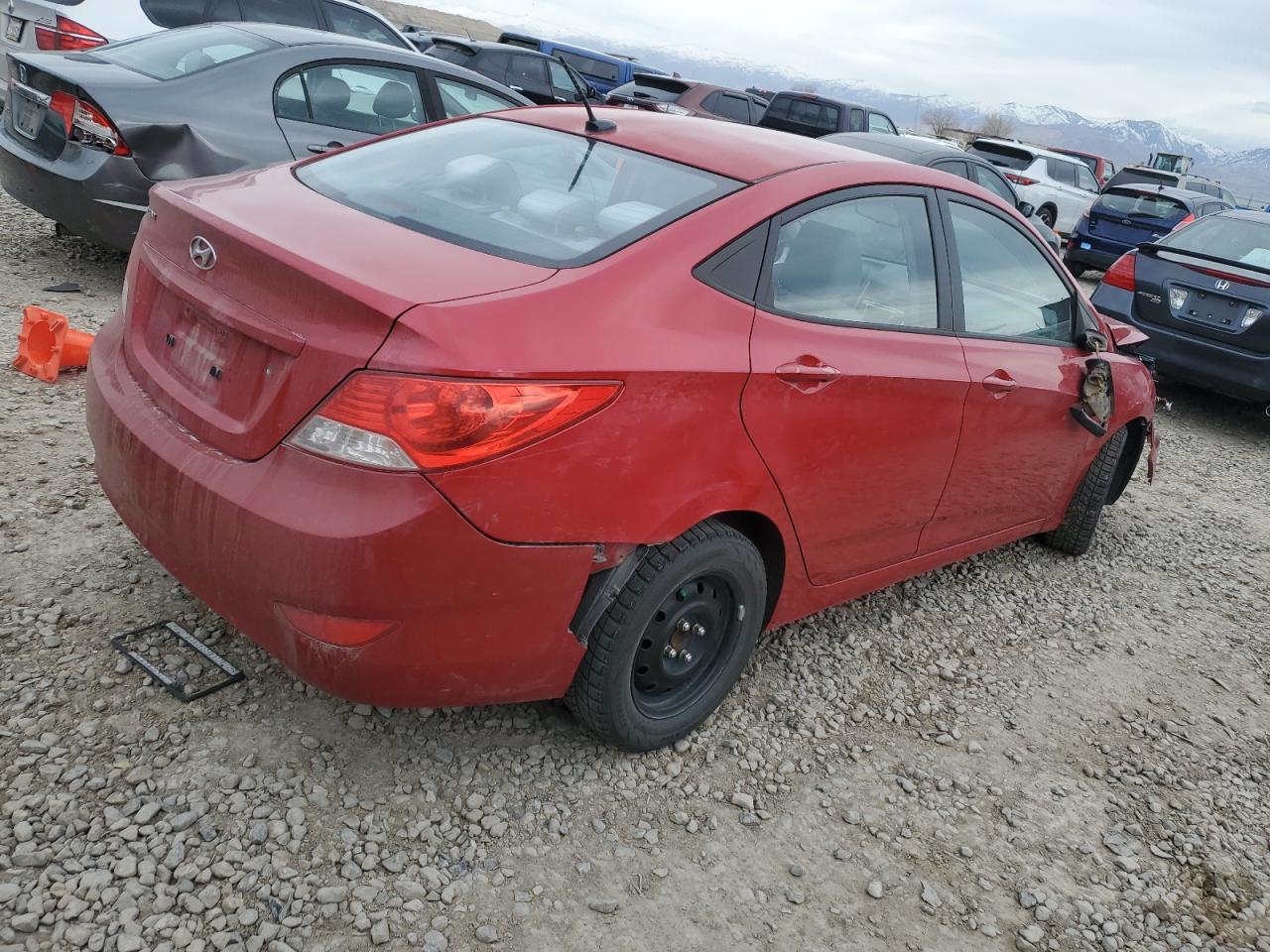2014 Hyundai Accent VIN KMHCT4AE5EU717429 Copart auction photo, front end damage thumbnail 3