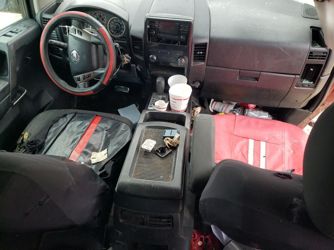 2014 Nissan Titan VIN 1N6BA0EC9EN518575 Copart auction photo, front end / side damage thumbnail 8