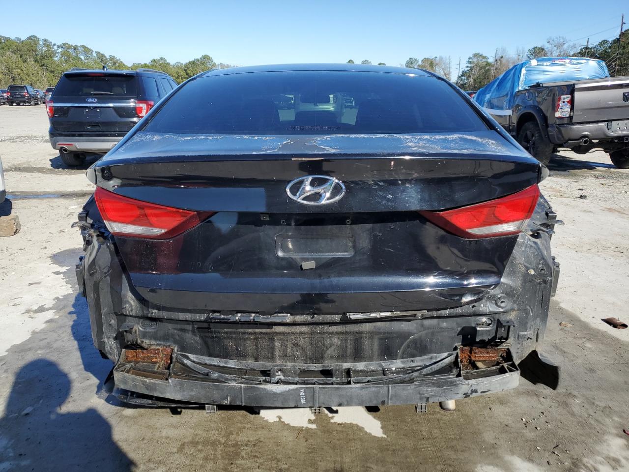 2017 Hyundai Elantra VIN KMHD74LF8HU070639 Copart auction photo, rear end damage thumbnail 6
