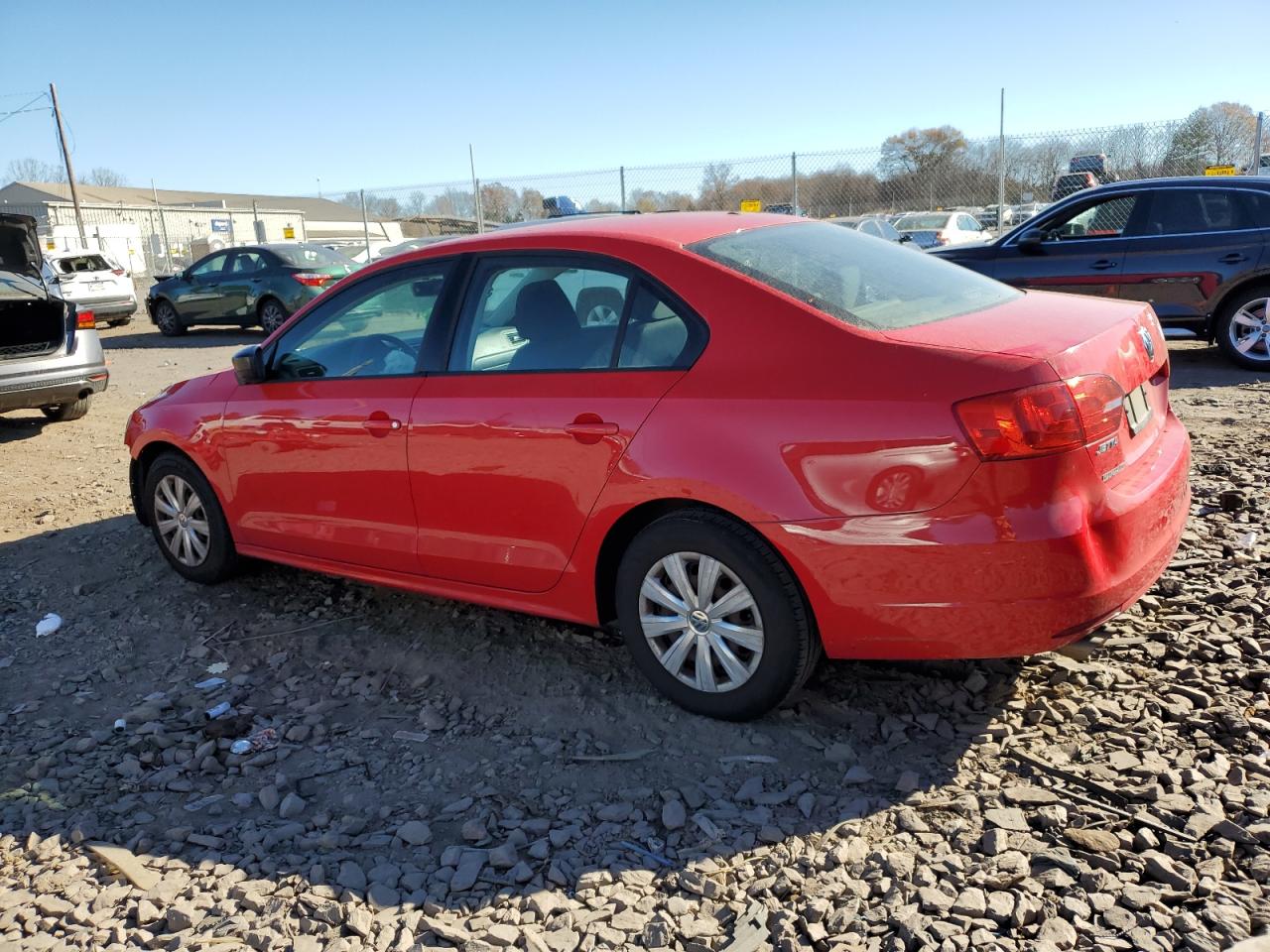 2014 Volkswagen Jetta VIN 3VW2K7AJ0EM356887 Copart auction photo, front end / side damage thumbnail 2
