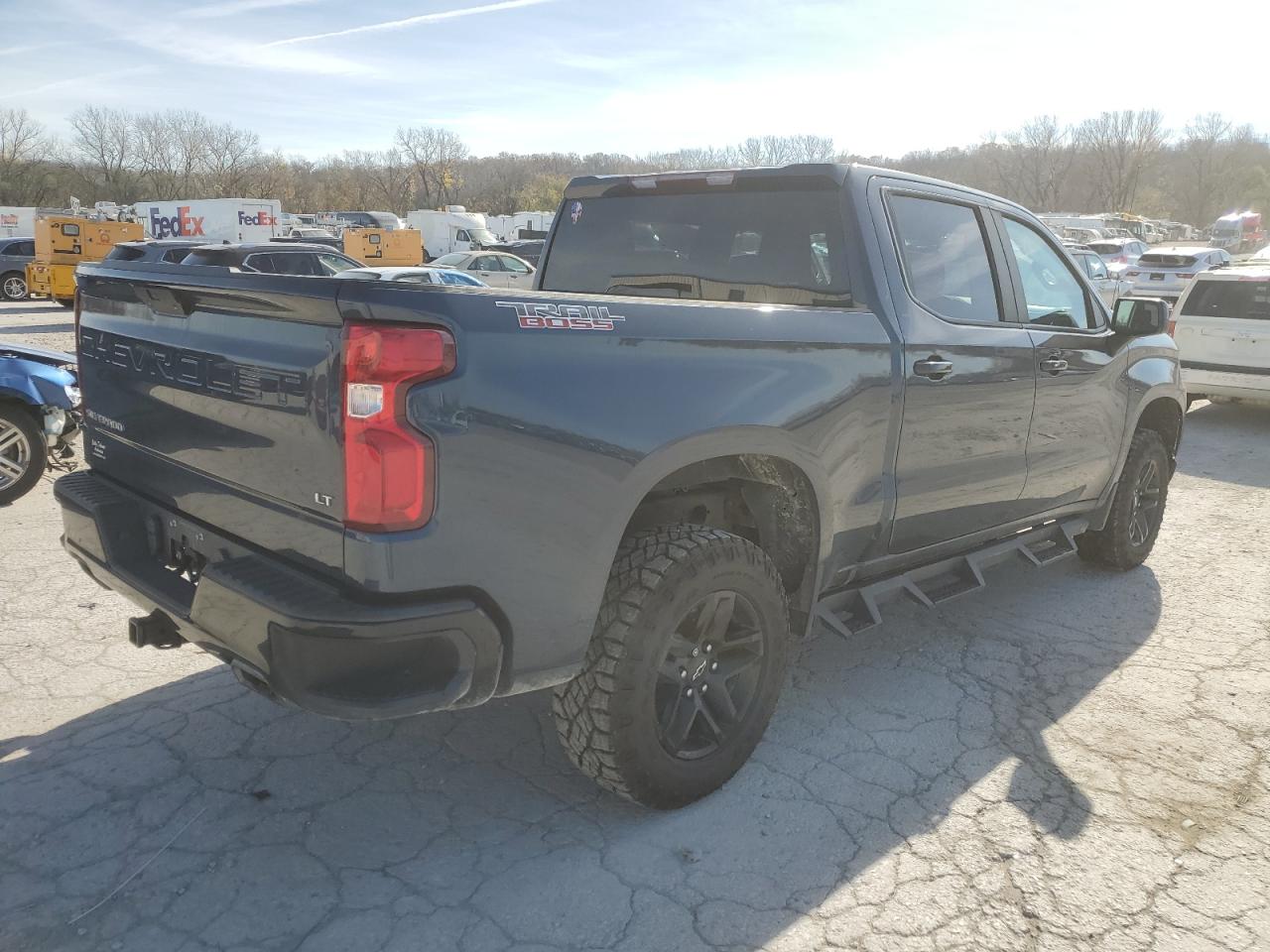 2021 Chevrolet Silverado VIN 3GCPYFEL3MG424108 Copart auction photo, side damage thumbnail 3