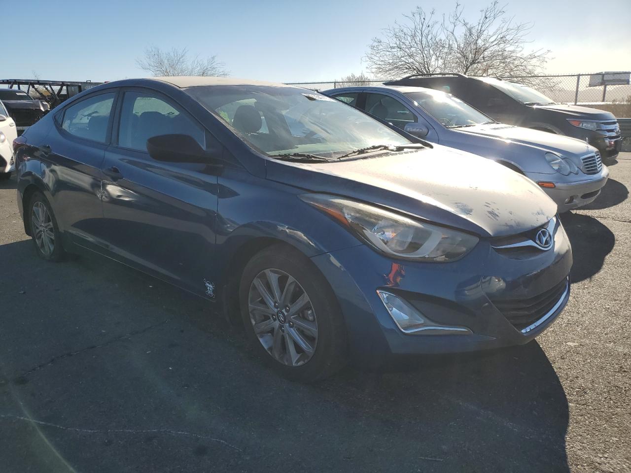 2015 Hyundai Elantra VIN KMHDH4AE2FU381441 Copart auction photo, vandalism damage thumbnail 4