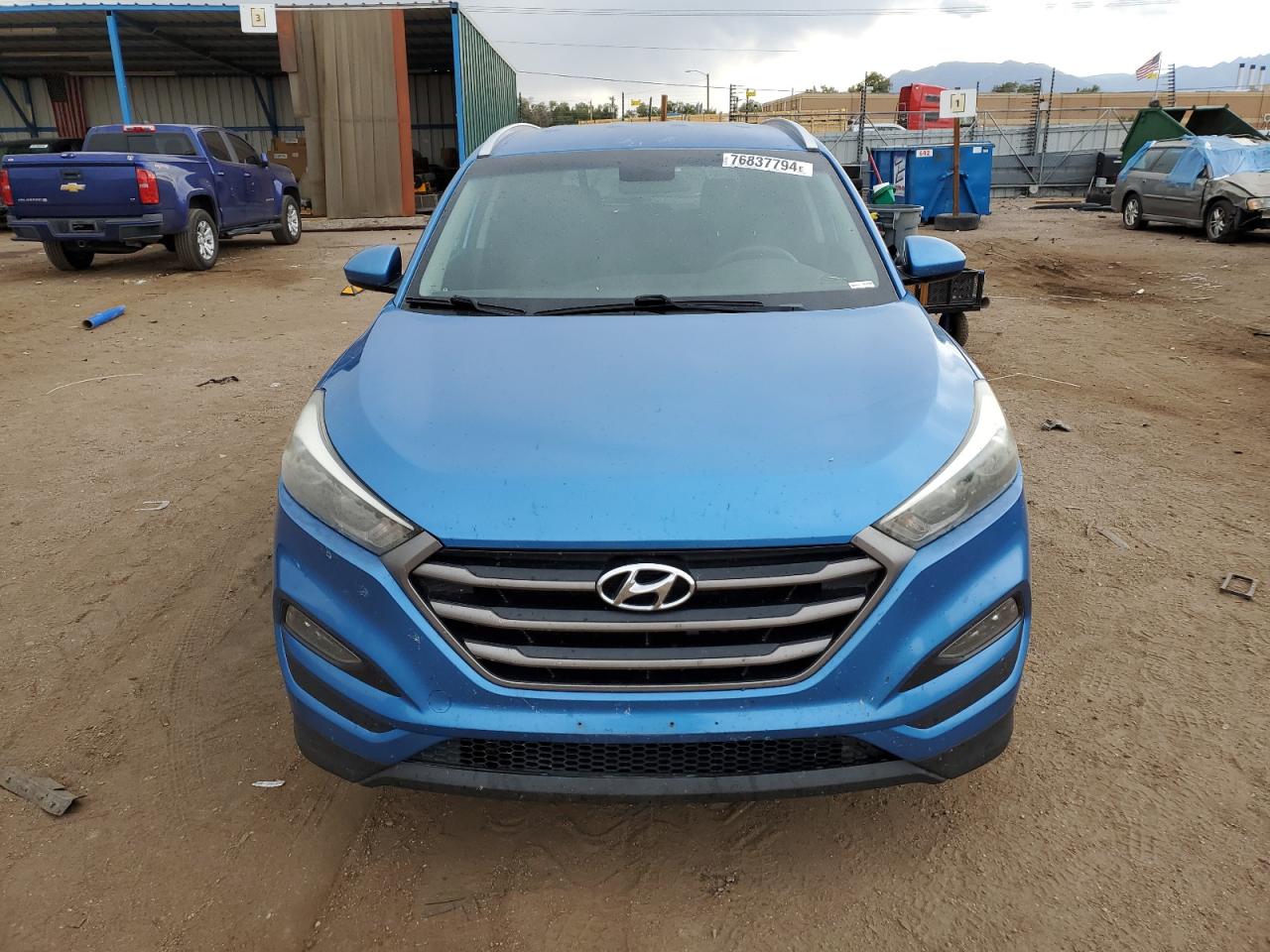2016 Hyundai Tucson VIN KM8J33A40GU104713 Copart auction photo, side / front end damage thumbnail 5