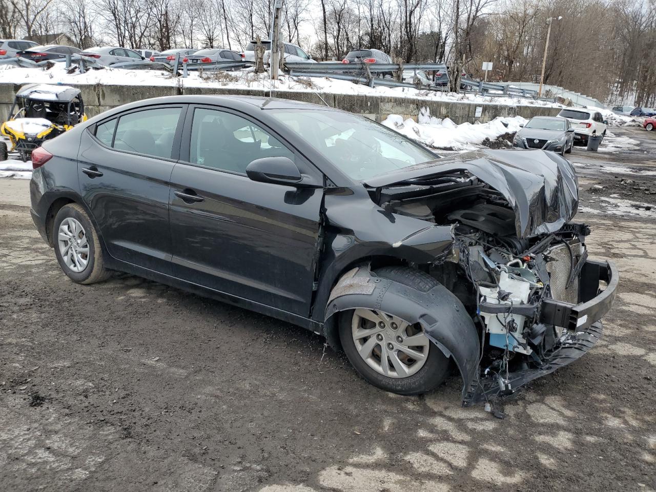 2019 Hyundai Elantra VIN 5NPD74LF3KH455225 Copart auction photo, front end / minor dent/scratches damage thumbnail 4