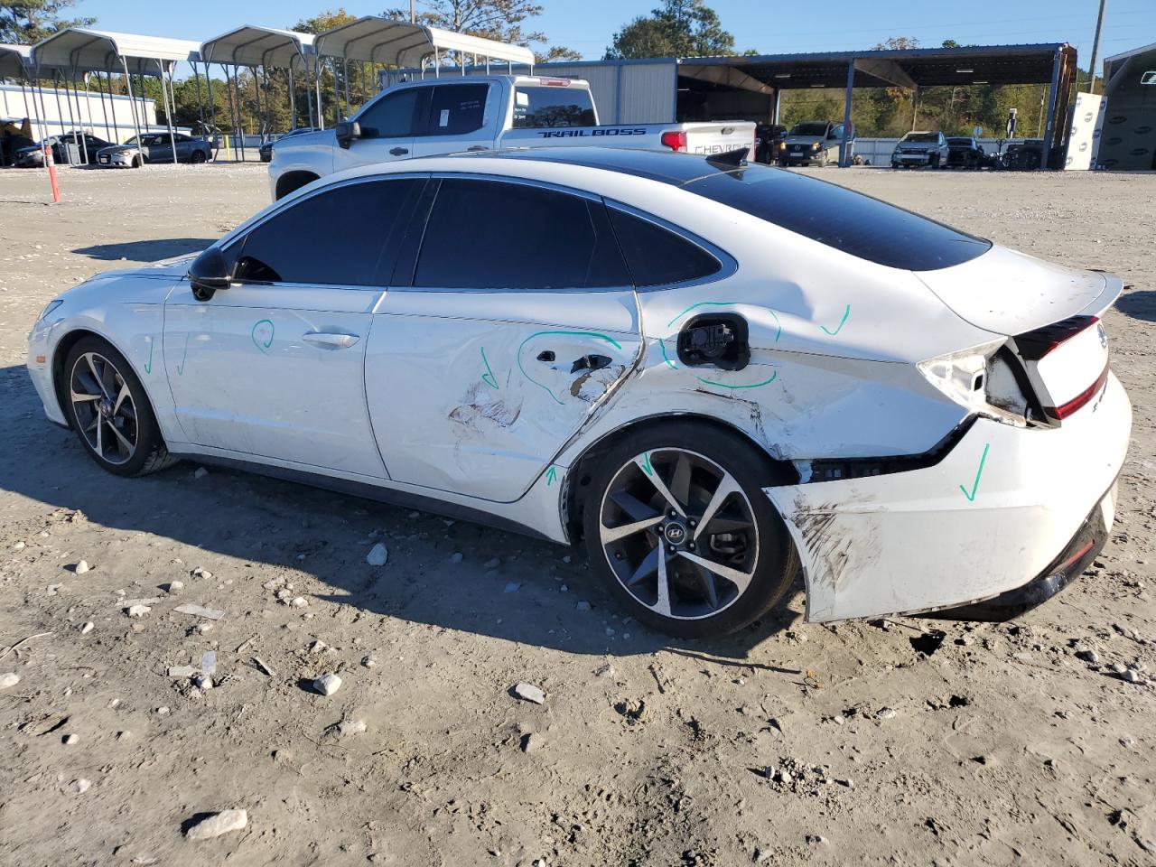 2021 Hyundai Sonata VIN 5NPEJ4J25MH075103 Copart auction photo, all over damage thumbnail 2