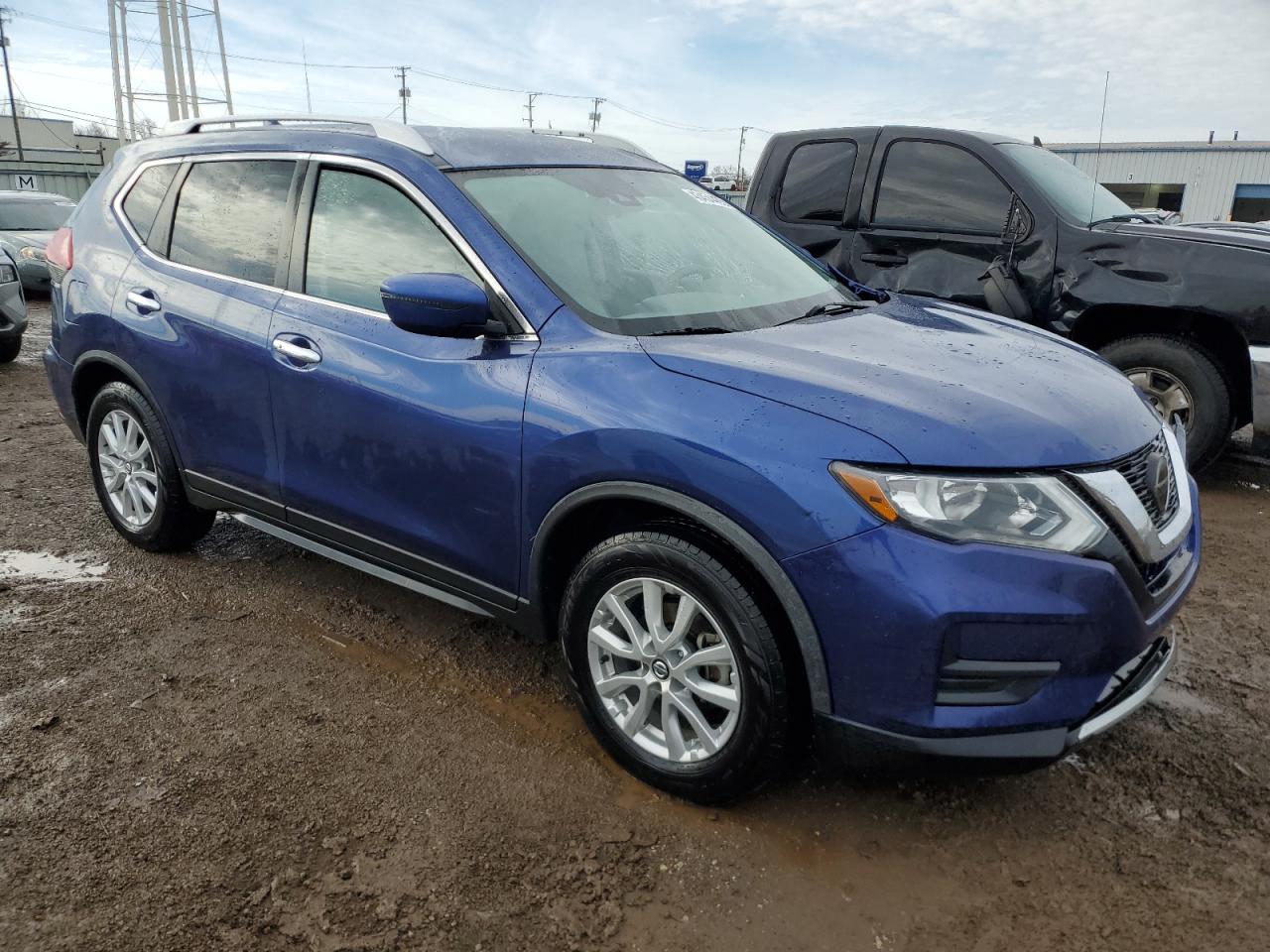 2020 Nissan Rogue VIN KNMAT2MT1LP527830 Copart auction photo, side / front end damage thumbnail 4