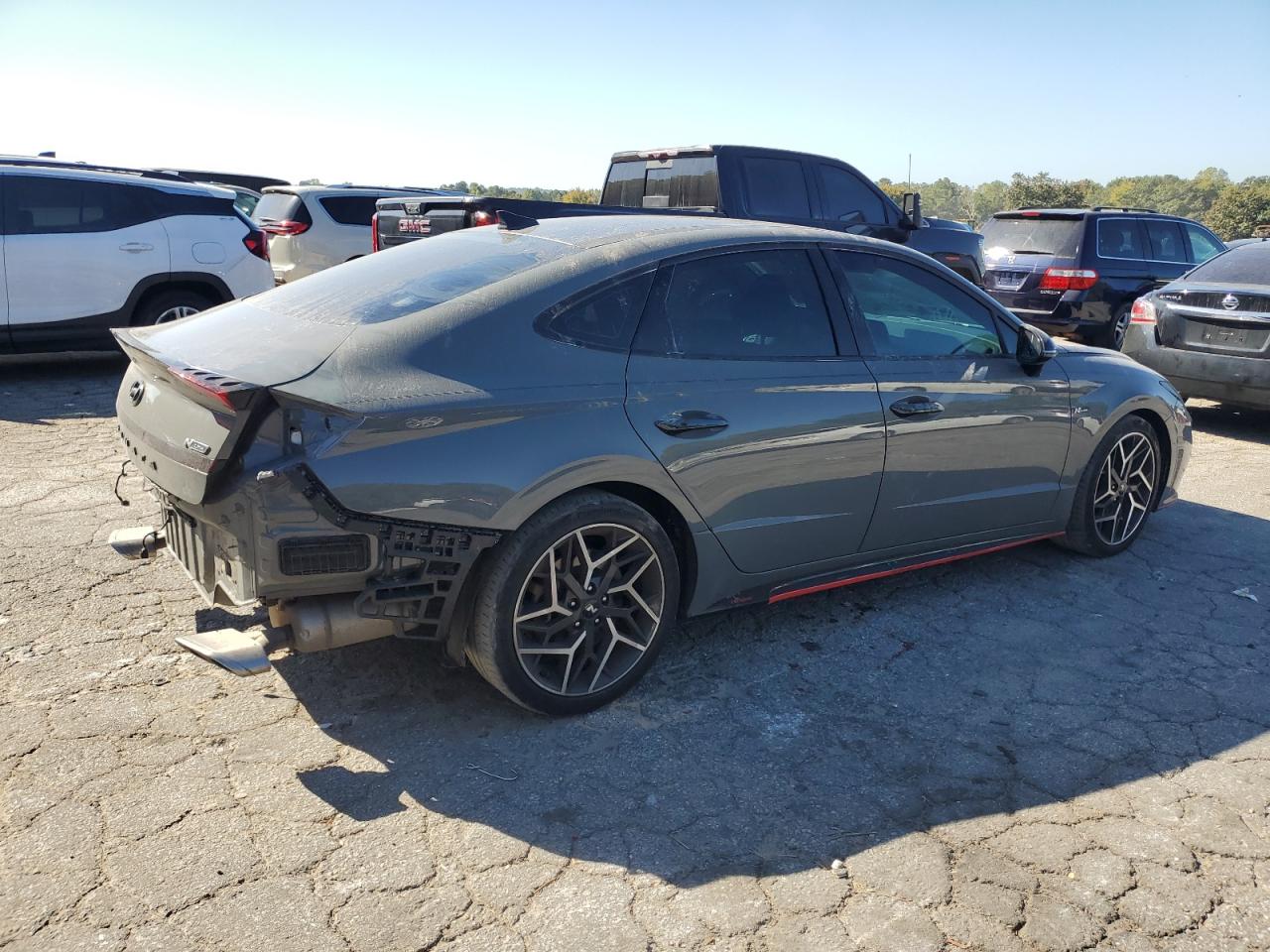 2021 Hyundai Sonata VIN 5NPEK4JC5MH132972 Copart auction photo, rear end damage thumbnail 3