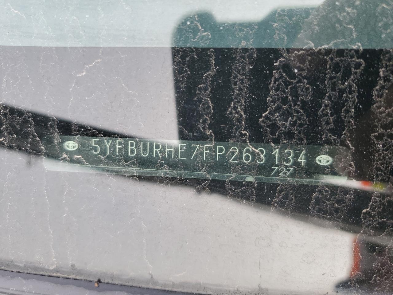 2015 Toyota Corolla VIN 5YFBURHE7FP263134 Copart auction photo, rear end / side damage thumbnail 14