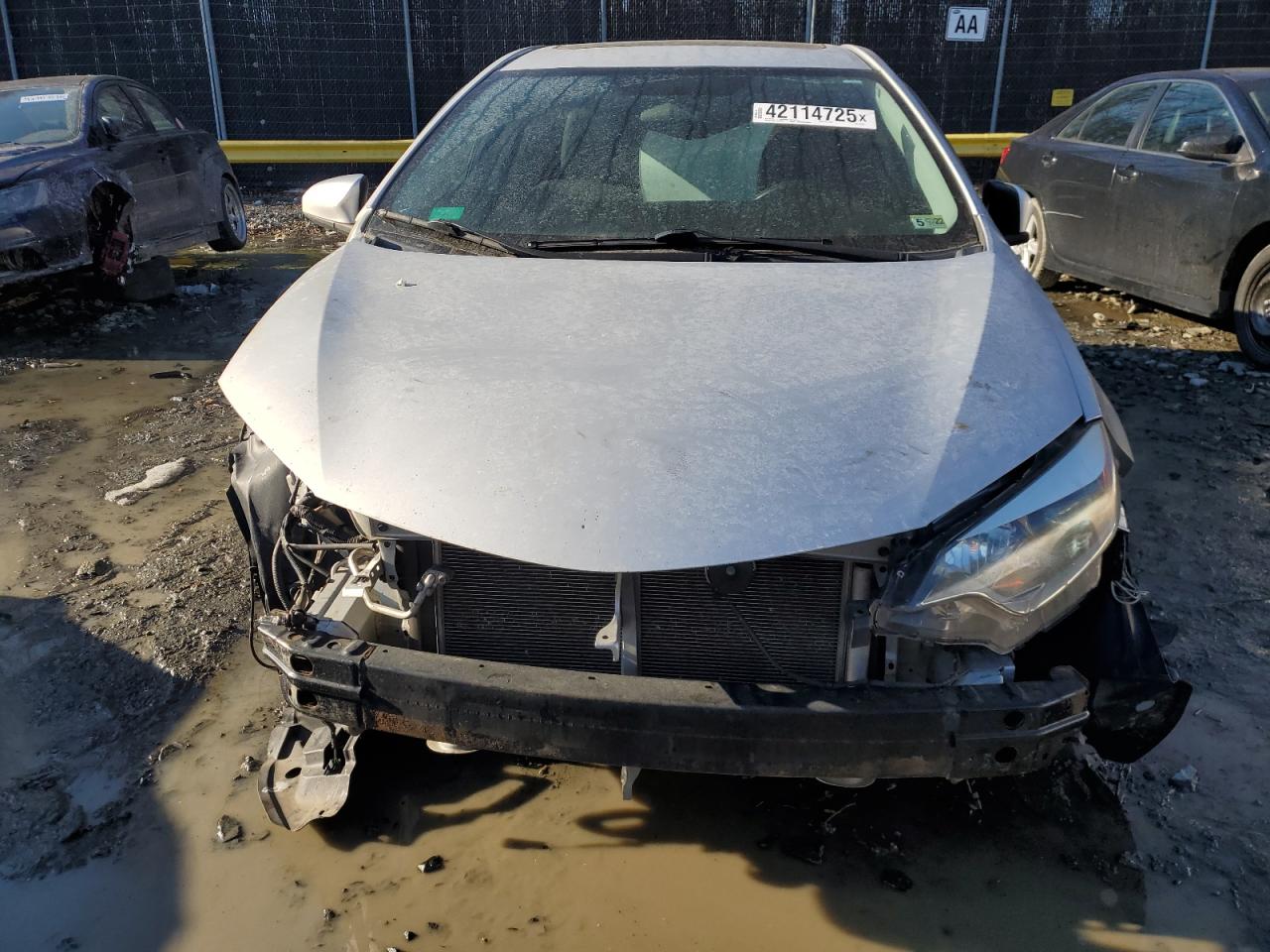 2015 Toyota Corolla VIN 2T1BURHE4FC422465 Copart auction photo, front end / rear end damage thumbnail 5
