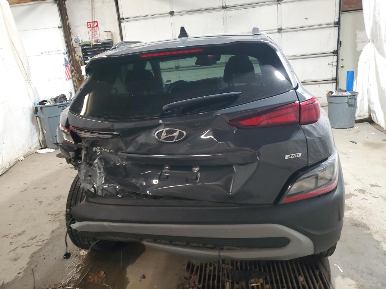 2023 Hyundai Kona VIN KM8K6CAB1PU037047 Copart auction photo, rear end / side damage thumbnail 6